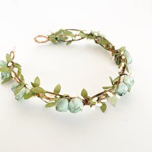Mint Boho Flower Crown